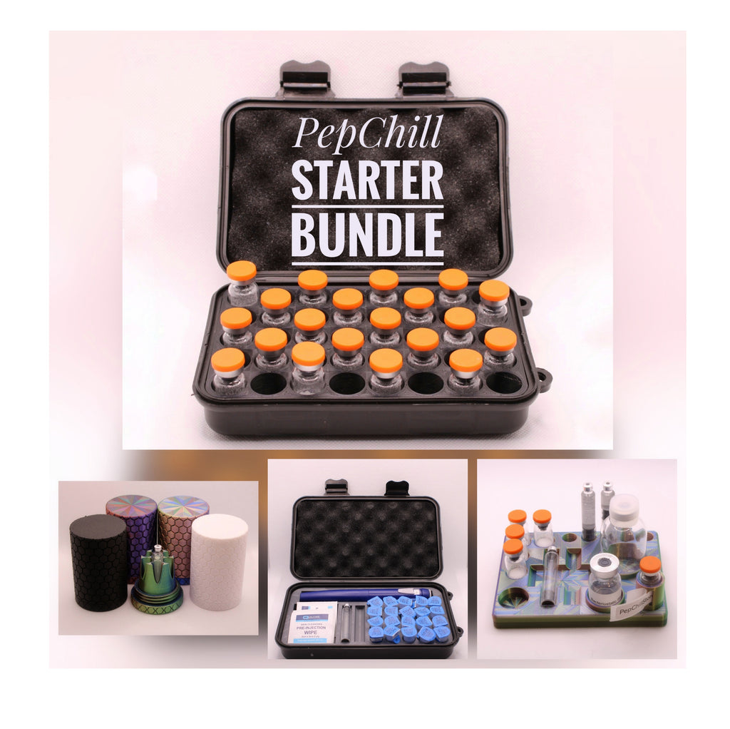 Peptide Starter Bundle by PepChill: Vial & Pen Storage, Reconstitution Station